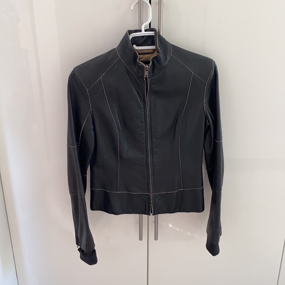 Vintage Andrew Marc New York XS black leather jacket - Picture 2 of 9